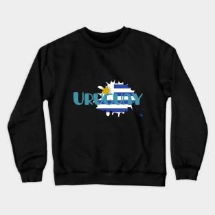 Uruguay Text with National Flag Group H World Cup 2022 Crewneck Sweatshirt